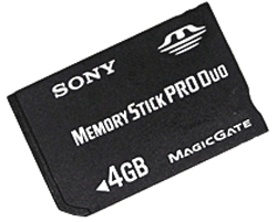 Sony Memory Stick PRO DUO 4GB