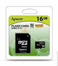 Apacer MicroSDHC 16GB Class 10