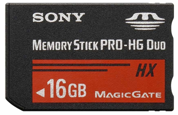 Sony Memory Stick PRO-HG DUO 16GB MS-HX16G + USB Reader