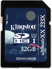 Kingston SD SDHC 32GB 233x Ultimate Class - Качественная и функциональная стандартная карта Kingston SD SDHC 32GB Ultimate Class предназначена для расширения внутренней памяти телефонов, кпк, ноутбуков, видеокамер и т.д. Основная особенность модели - это ультра скоростная передача данных UHS-I.