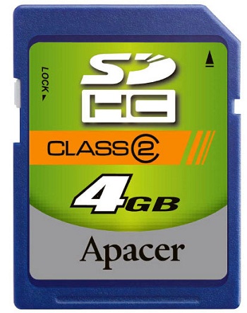 Apacer SD SDHC 4GB Class 2