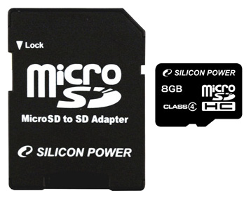 Silicon Power MicroSDHC 8GB Class 4