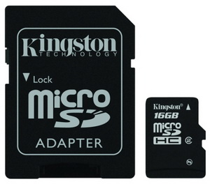 Kingston MicroSDHC 16GB Class 2