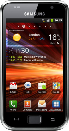 Телефон Samsung GSM GT-I9001 (8Gb) Galaxy S Plus черный.