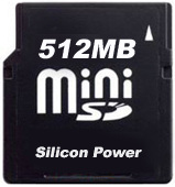 Silicon Power MiniSD 512MB