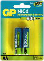 Фото аккумуляторной батарейки GP 80AAKC-BC2