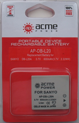 Фото аккумуляторной батареи AcmePower DB-L20