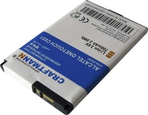 Фото аккумулятора Alcatel OneTouch C651 Craftmann C1.01.007 (3DDS11080AAAA)