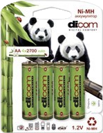 Фото аккумуляторной батарейки Dicom Panda AA-2700 4 шт