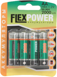 Фото аккумуляторной батарейки Flexpower NMH-HR6-2000-B4