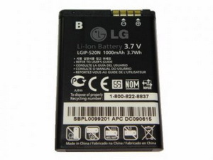 Фото аккумуляторной батареи LG LGIP-520N