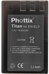 Фото аккумуляторной батареи Phottix EN-EL9a