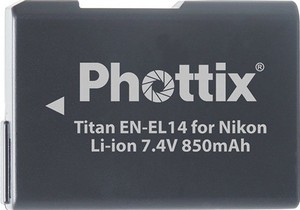 Фото аккумуляторной батареи Phottix EN-EL14