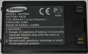 Фото аккумуляторной батареи Samsung SB-P90A