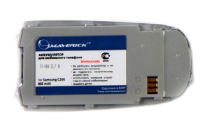 Фото аккумулятора Samsung C200 Maverick