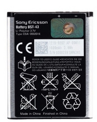 Фото аккумуляторной батареи Sony Ericsson BST-43