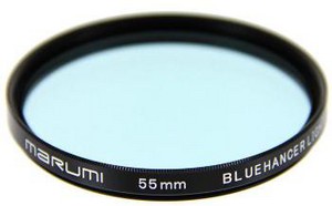 Фото цветного фильтра Marumi BlueHancer Light 55mm