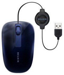 Фото оптической компьютерной мышки Belkin Retracrable Comfort Mouse F5L051 USB