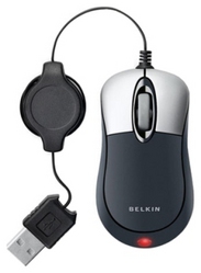 Фото оптической компьютерной мышки Belkin Retracrable F5L016NE USB
