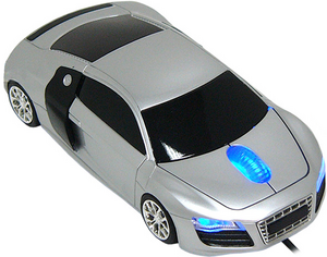 Фото оптической компьютерной мышки Qumo Audi R8 USB 2.0