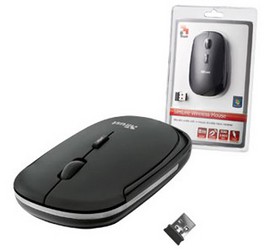 Фото оптической компьютерной мышки Trust SlimLine Wireless Mouse USB