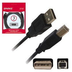 Фото Кабель USB 2.0 A-B Sparks SN1091 3 м