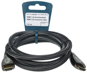 Фото кабеля HDMI-HDMI c Ethernet Vivanco PRO HDHD1.3/1.5