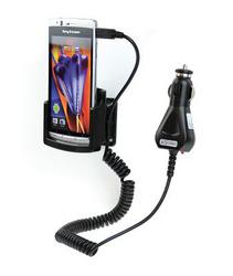 Фото автомобильного держателя для Sony Ericsson XPERIA Arc Fix2Car 63101 с зарядкой