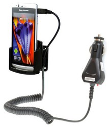 Фото автомобильного держателя для Sony Ericsson XPERIA Arc Fix2Car 63103 с зарядкой