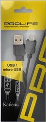 Фото автомобильной универсальной зарядки Prolife Micro USB