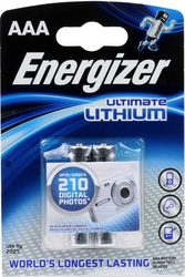 Фото литиевых элементов питания Energizer Ultimate Lithium LR03-2BL