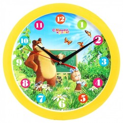 Фото настенных часов Вега Маша и Медведь Школа