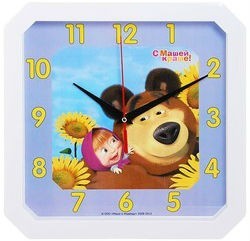 Фото настенных часов Вега Маша и Медведь Подсолнухи