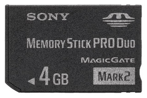 Фото флеш-карты Sony Memory Stick PRO DUO 4GB Mark2 MS-MT4G/2NT