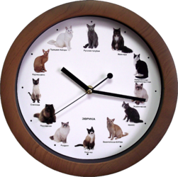 Фото настенных часов Эврика Мяукающие кошки