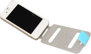 Фото пластикового чехла для iPhone 4 Clever Case Sticker Flip