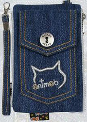 Фото джинсового кошелька Animob с клапаном