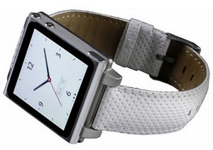 Фото кожаный чехол-браслет для apple ipod nano 6g hex vision hx1021 white