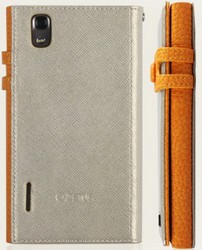Фото кожаного чехла для LG Prada 3.0 Prestige Zenus Color Edge Diary Light Gold-Mustard