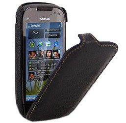 Фото кожаного чехла для Nokia C7 Melkco