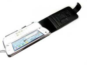 Фото кожаного чехла для Nokia N97 вертикальный флип