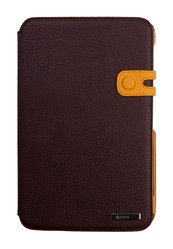 Фото чехла-книжки для планшета Samsung GALAXY Tab 7.0 Plus P6200 Zenus Masstige Color Edge Real Black Chocolate кожаный