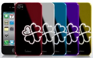 Фото пластикового чехла для iPhone 4 Luxury Swarovski Clover
