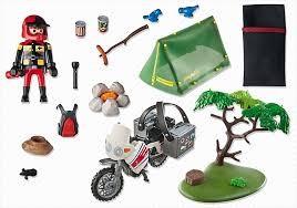 Фото игровой набор Мотоциклист и складная палатка Playmobil 5438
