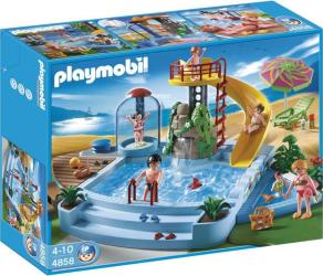 Фото бассейн с водяной горкой и солнечной террасой Playmobil 4858