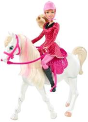 Фото Barbie Барби тренирует лошадку Mattel Y6858