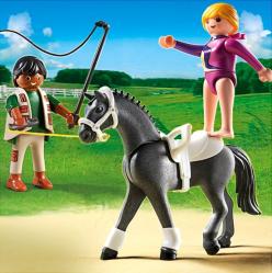 Фото наездница-эквилибриства на лошади Playmobil 5229