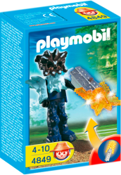 Фото Playmobil Охранник сокровищ с оранжевым светящимся оружием 4849