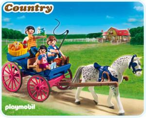 Фото повозка, запряженная лошадью Playmobil 5226