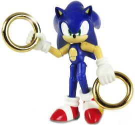Фото соник с двумя золотыми кольцами Sonic Jazwares 65816